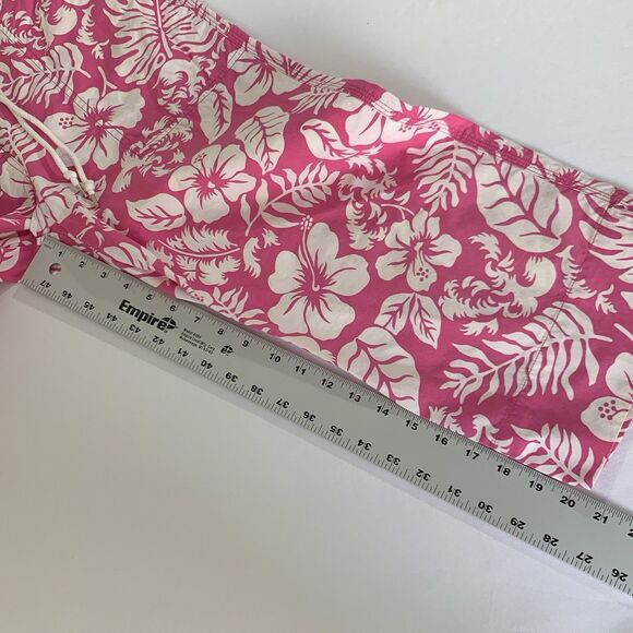 Vtg Lauren Ralph Lauren Capri Pant 6 Pink Hawaiian Floral Beach Barbie 90s Y2K - Picture 9 of 9